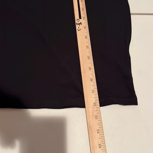 Venus size small classic black V-Neck midi tee shirt dress 3/4 sleeves versatile - Picture 8 of 13